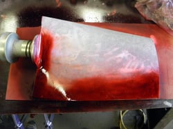 Dye Penetrant Inspection of Aluminum Blades